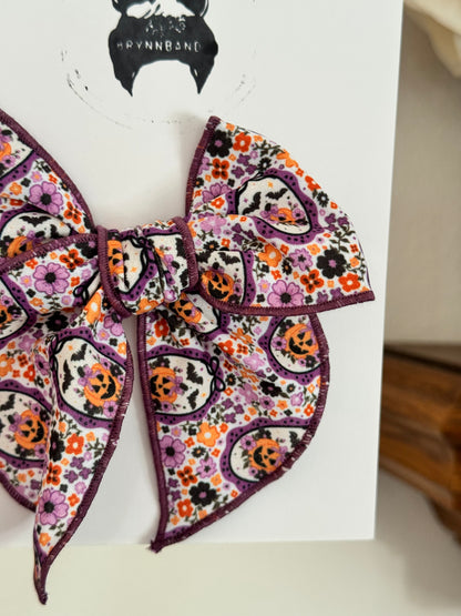 Purple Pumpkin Fable Bow
