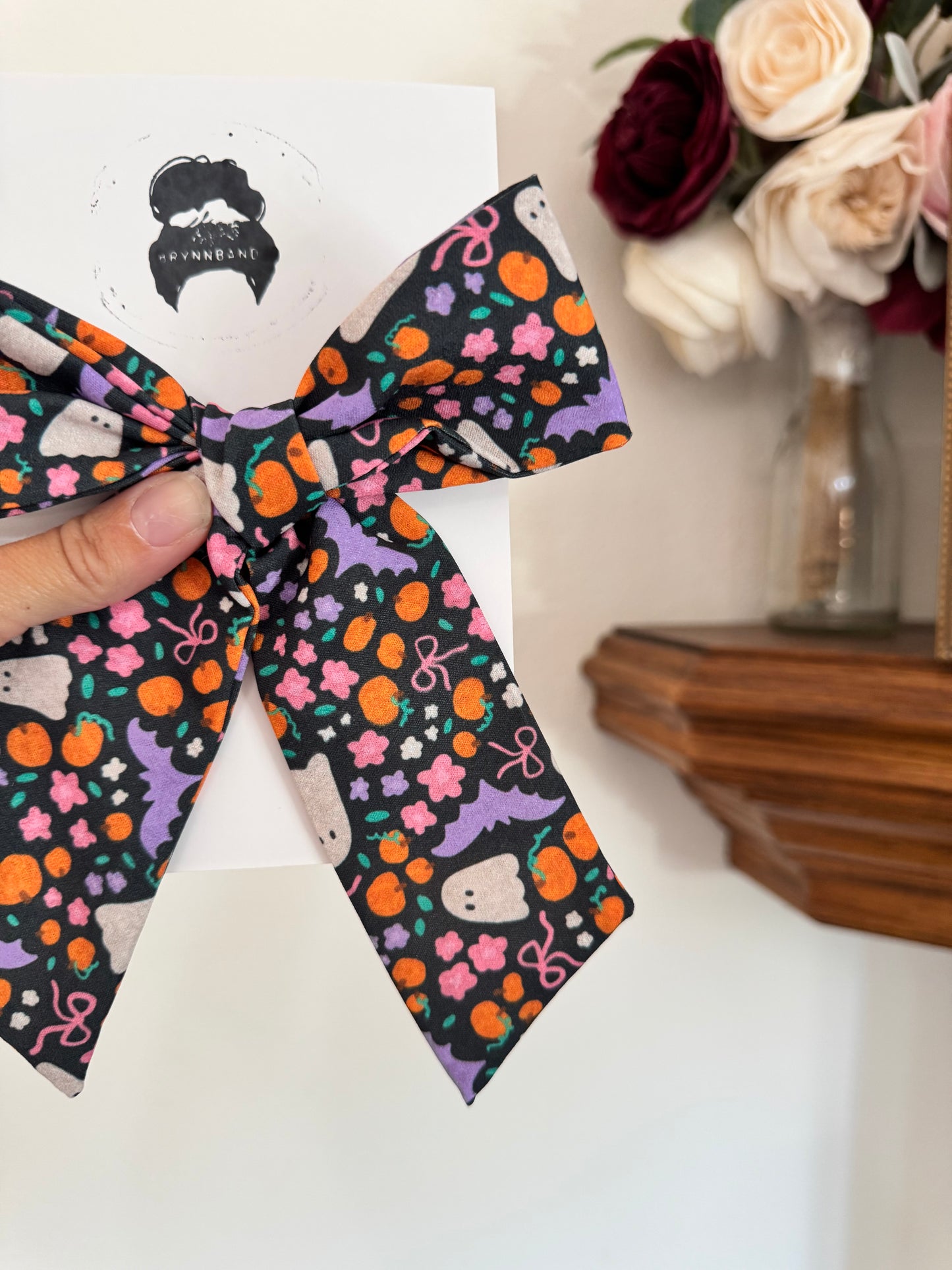 Bats & Pink Bows Floppy Bow