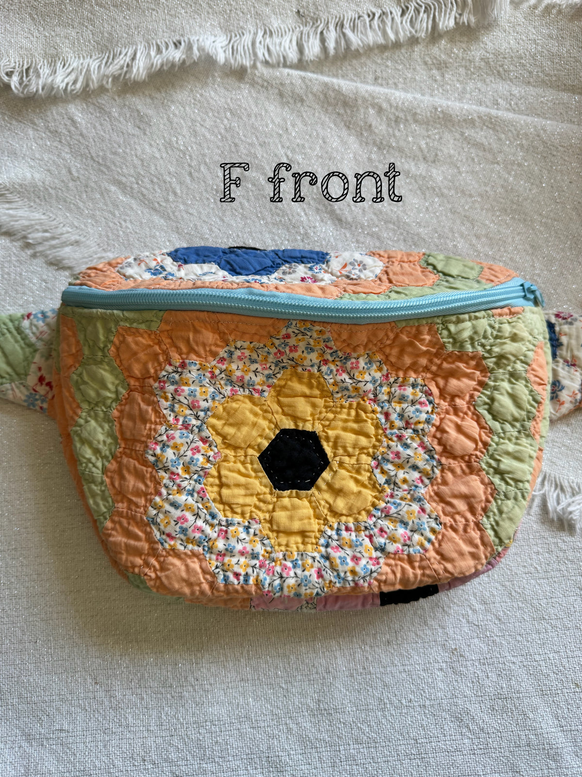 Handmade Vintage Repurposed Quilt Bum Bag