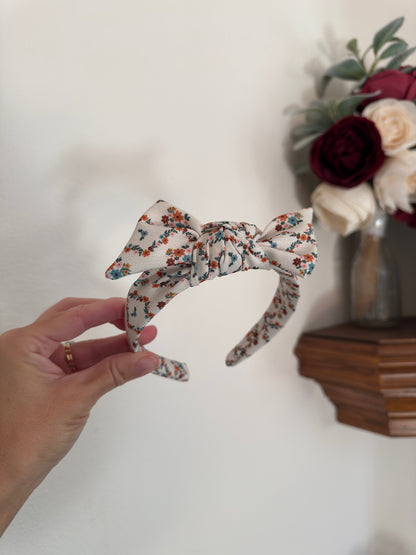 Fall Floral Top Knot Headband