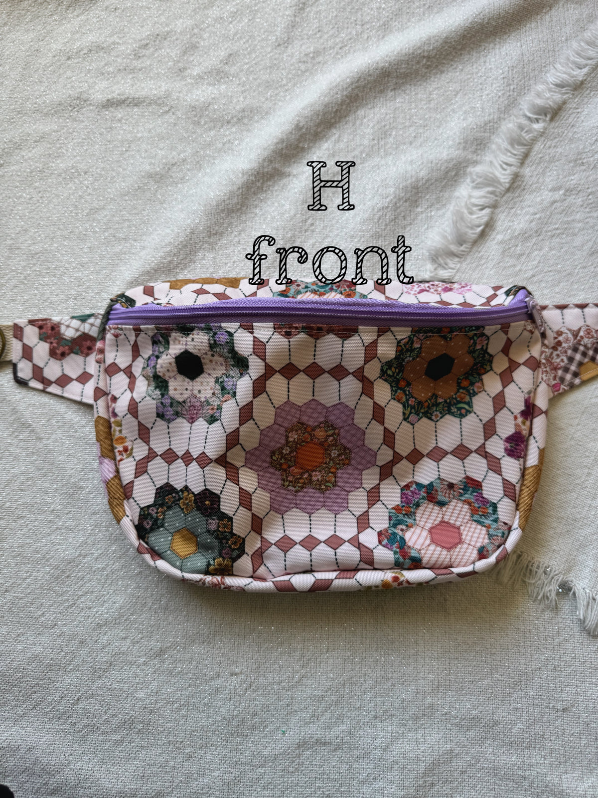 Handmade FAUX Quilt Bum Bag-Waterproof Canvas