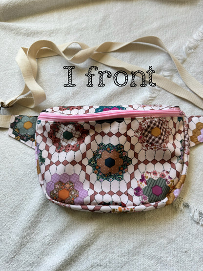 Handmade FAUX Quilt Bum Bag-Waterproof Canvas