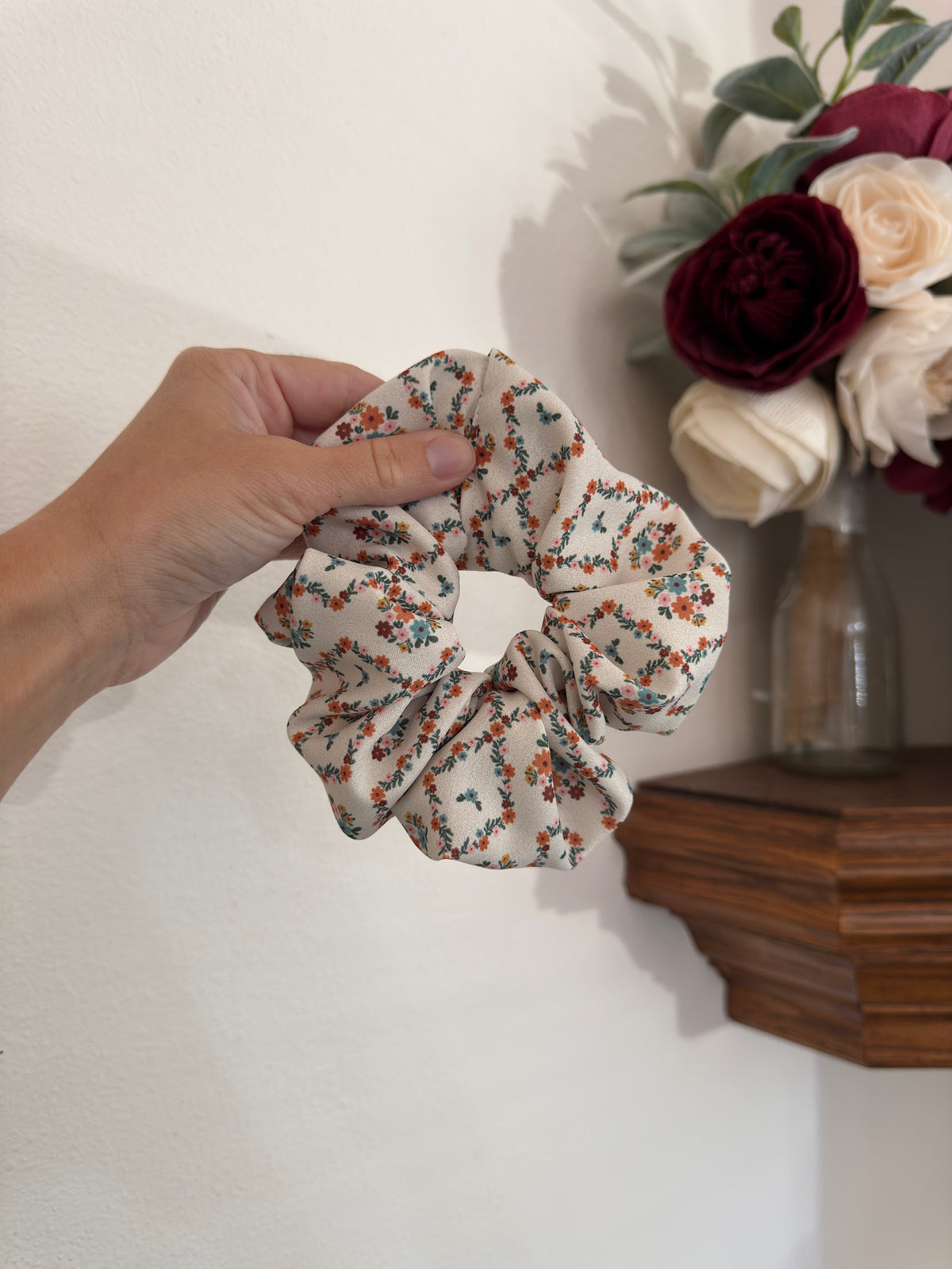 Fall Floral Scrunchies