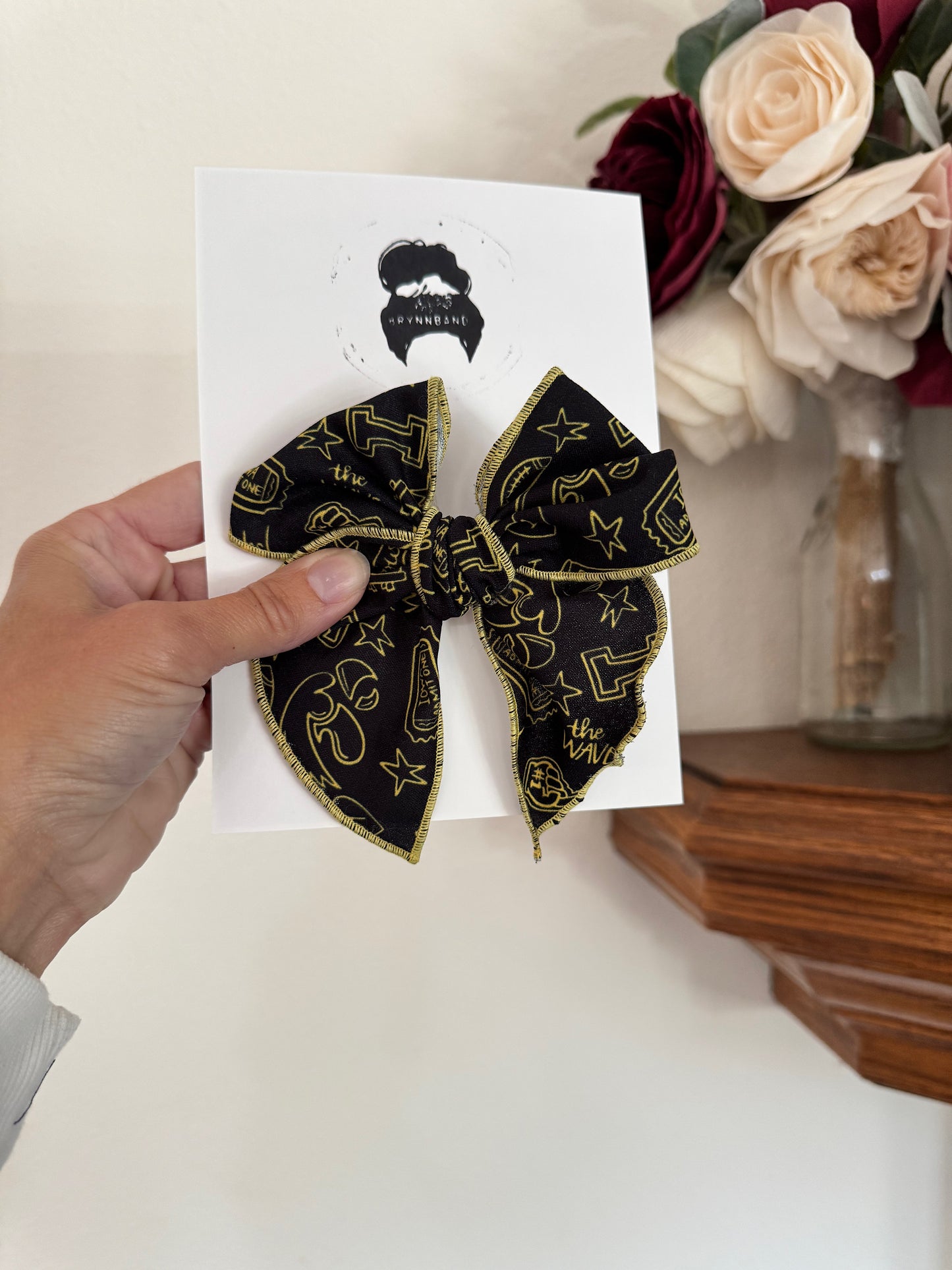 Black Yellow Fable Bow