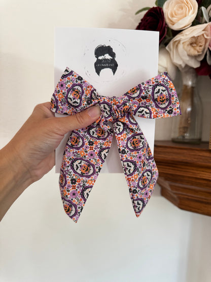 Purple Pumpkins Floppy Bow