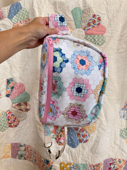 Handmade FAUX Quilt Bum Bag-Waterproof Canvas