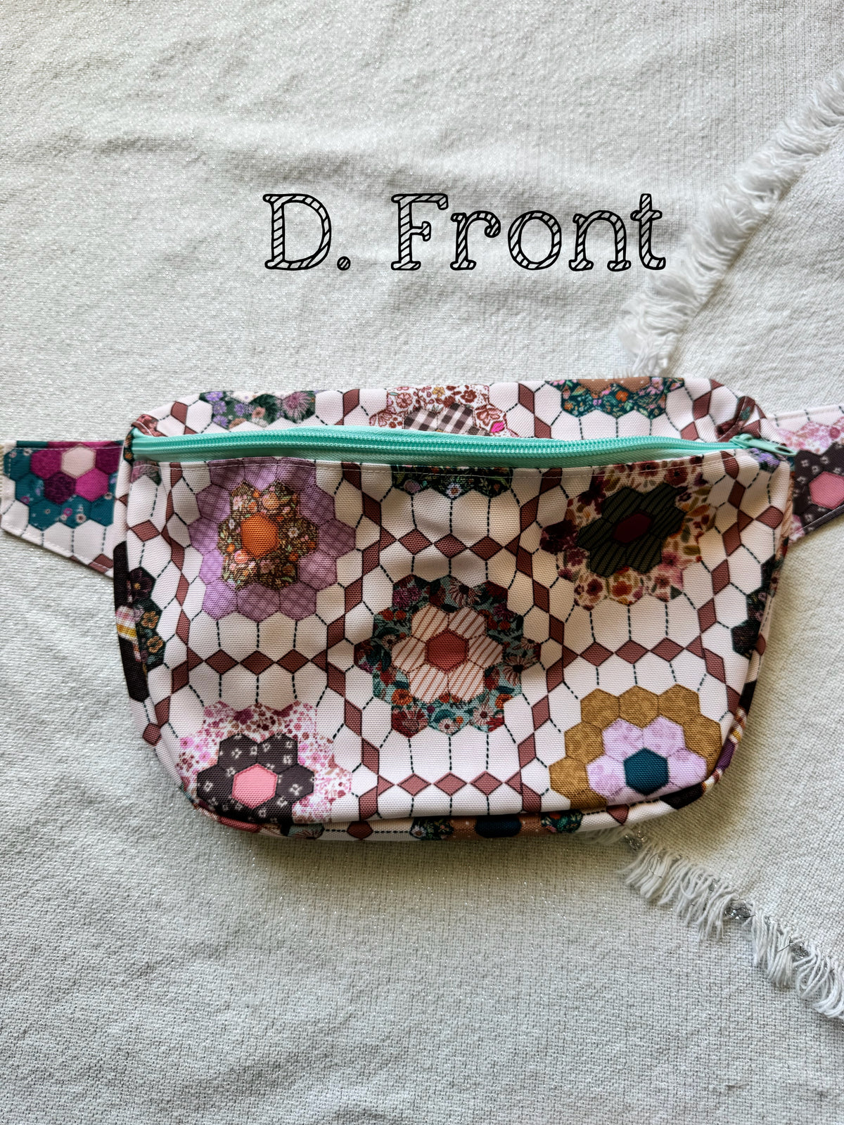 Handmade FAUX Quilt Bum Bag-Waterproof Canvas