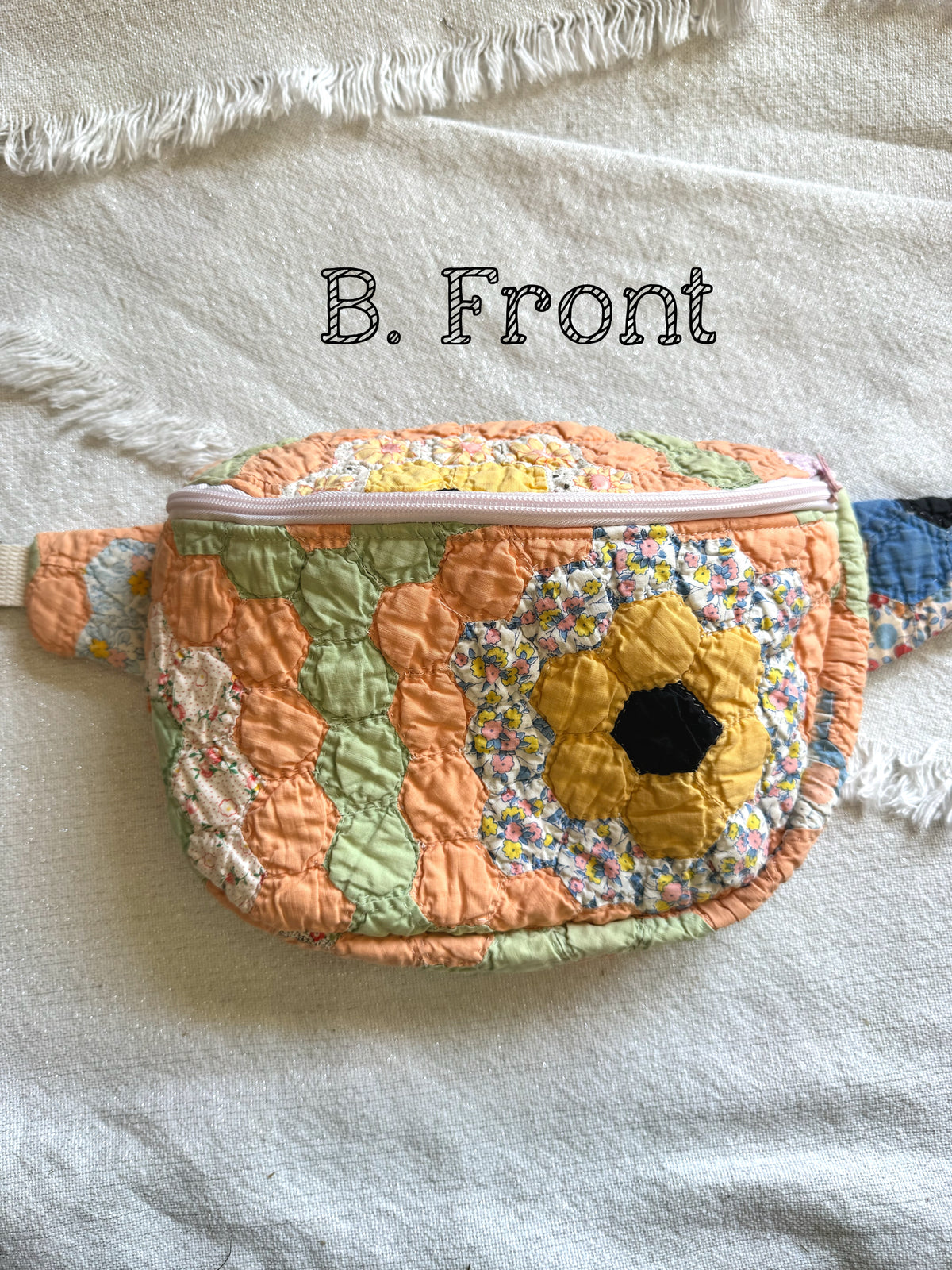 Handmade Vintage Repurposed Quilt Bum Bag