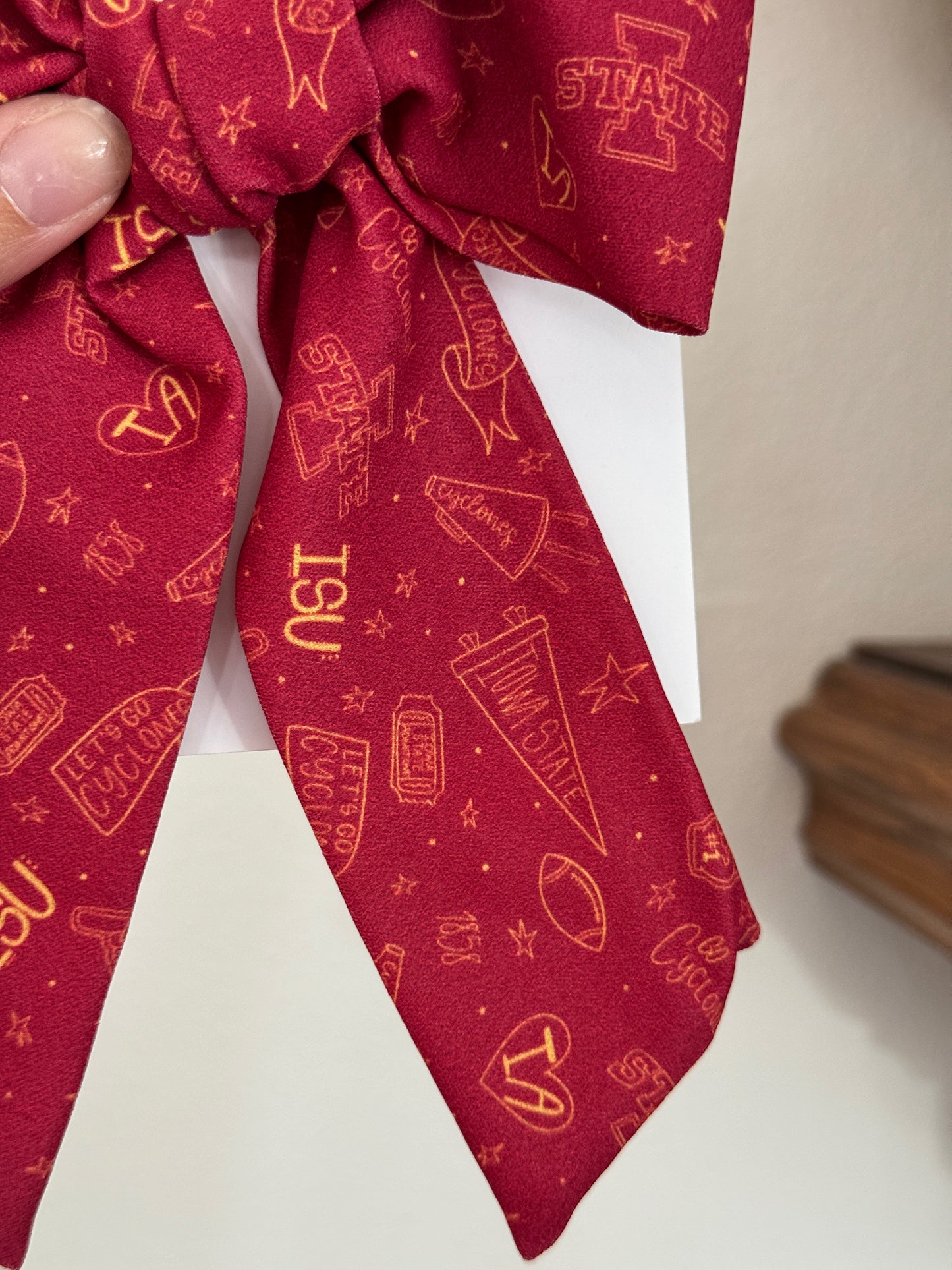 Red Yellow Floppy Bow
