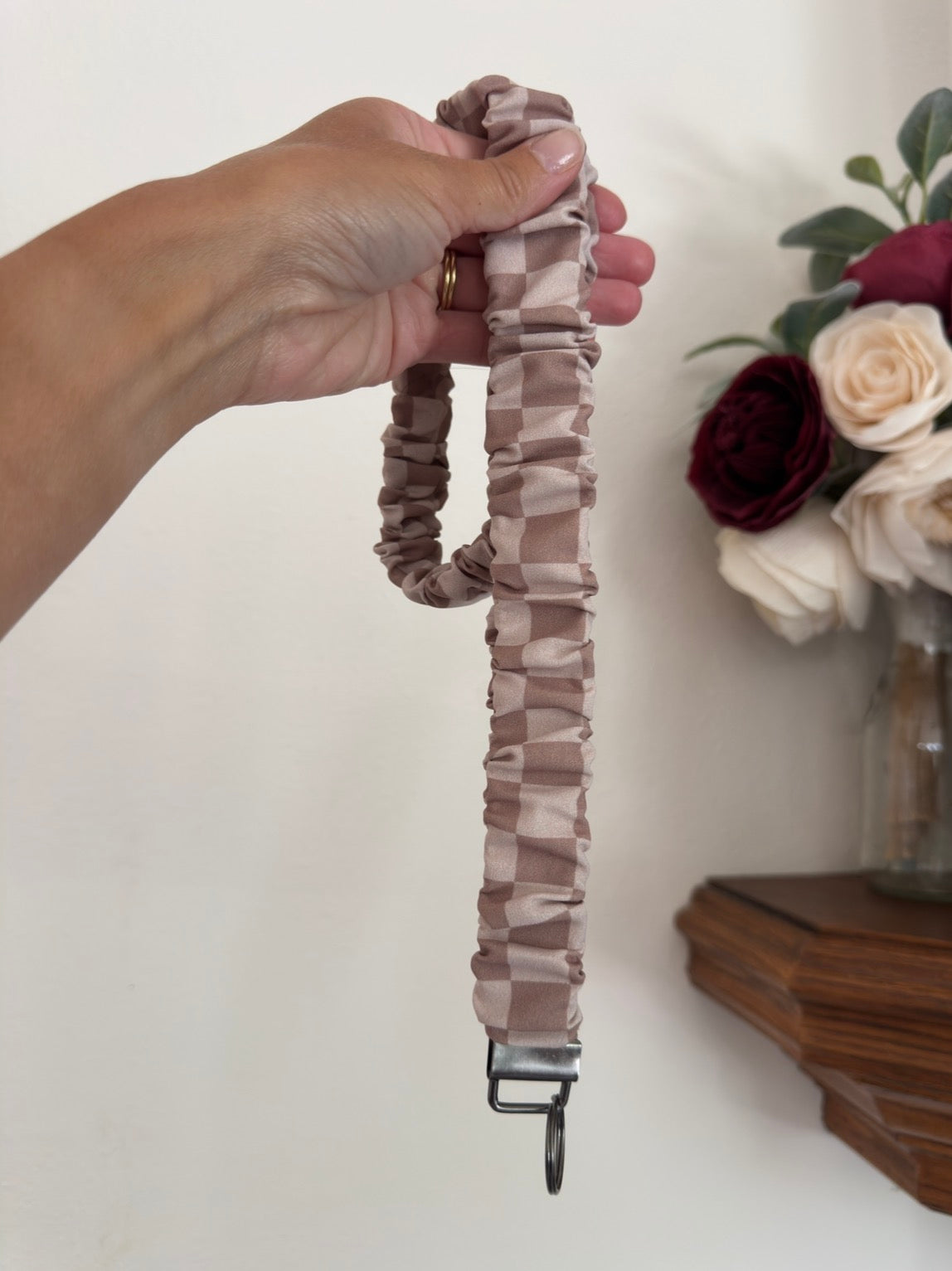 Lanyards & Wristlets, Brown Gingham
