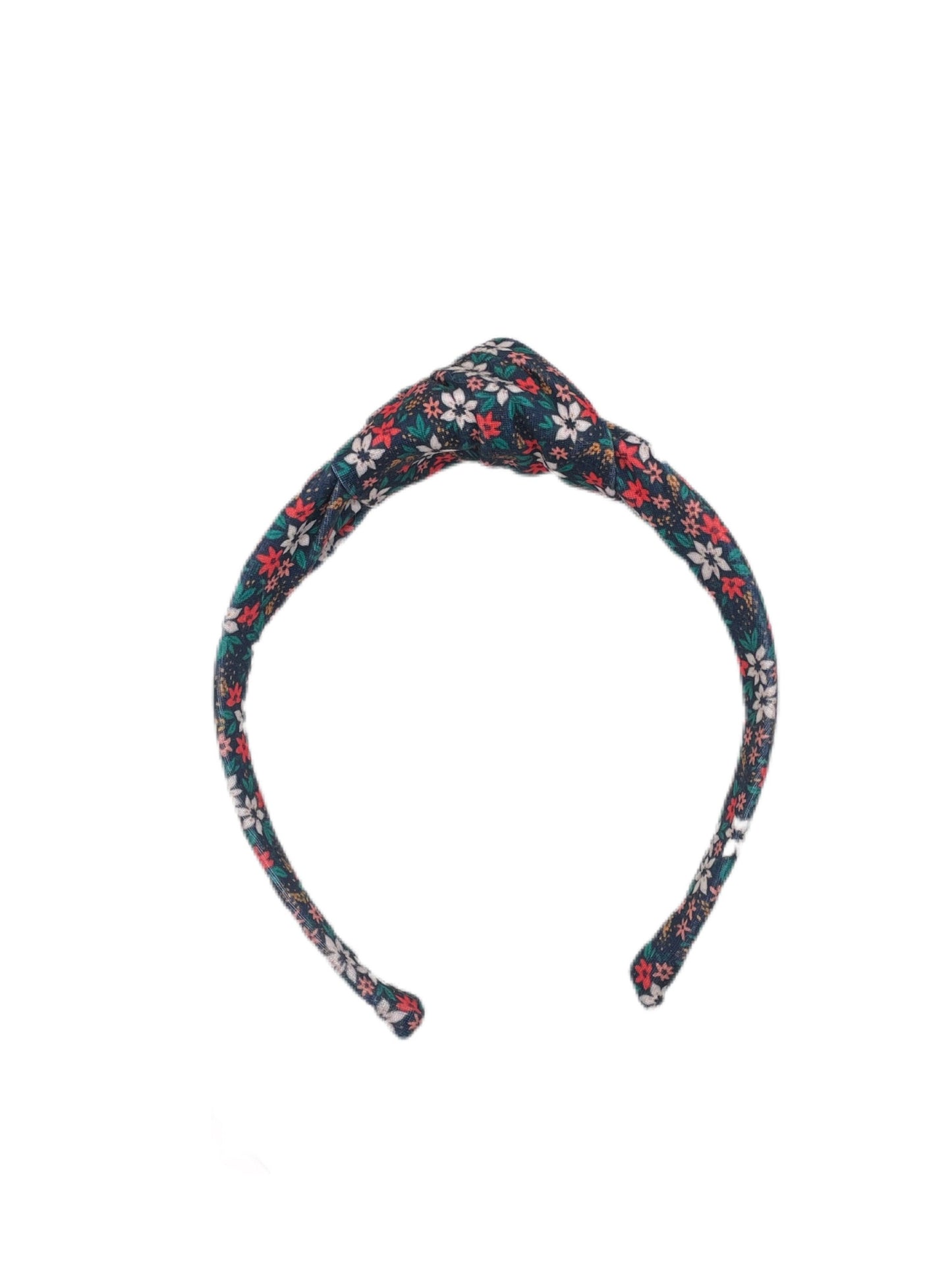 Poinsettias Top Knot Headband, Brynnbands, Hard Headband, Knotted Headband,