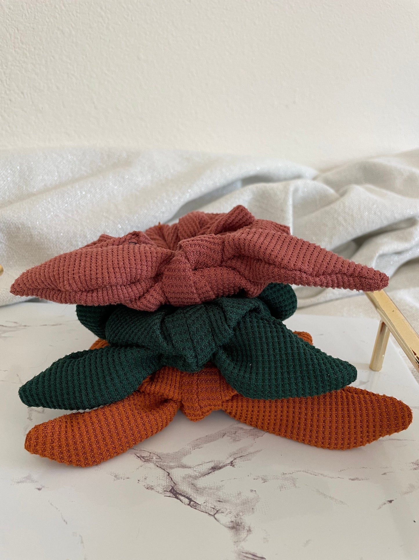 Handmade Thermal Waffle Knit Scrunchie, Brynnbands