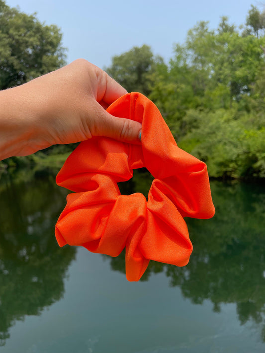 Neon Orange SWIM Scrunchie, Oversized Scrunchie, Jumbo Scrunchie, Brynnbands,, 90s Scrunchie, Pool Scrunchie