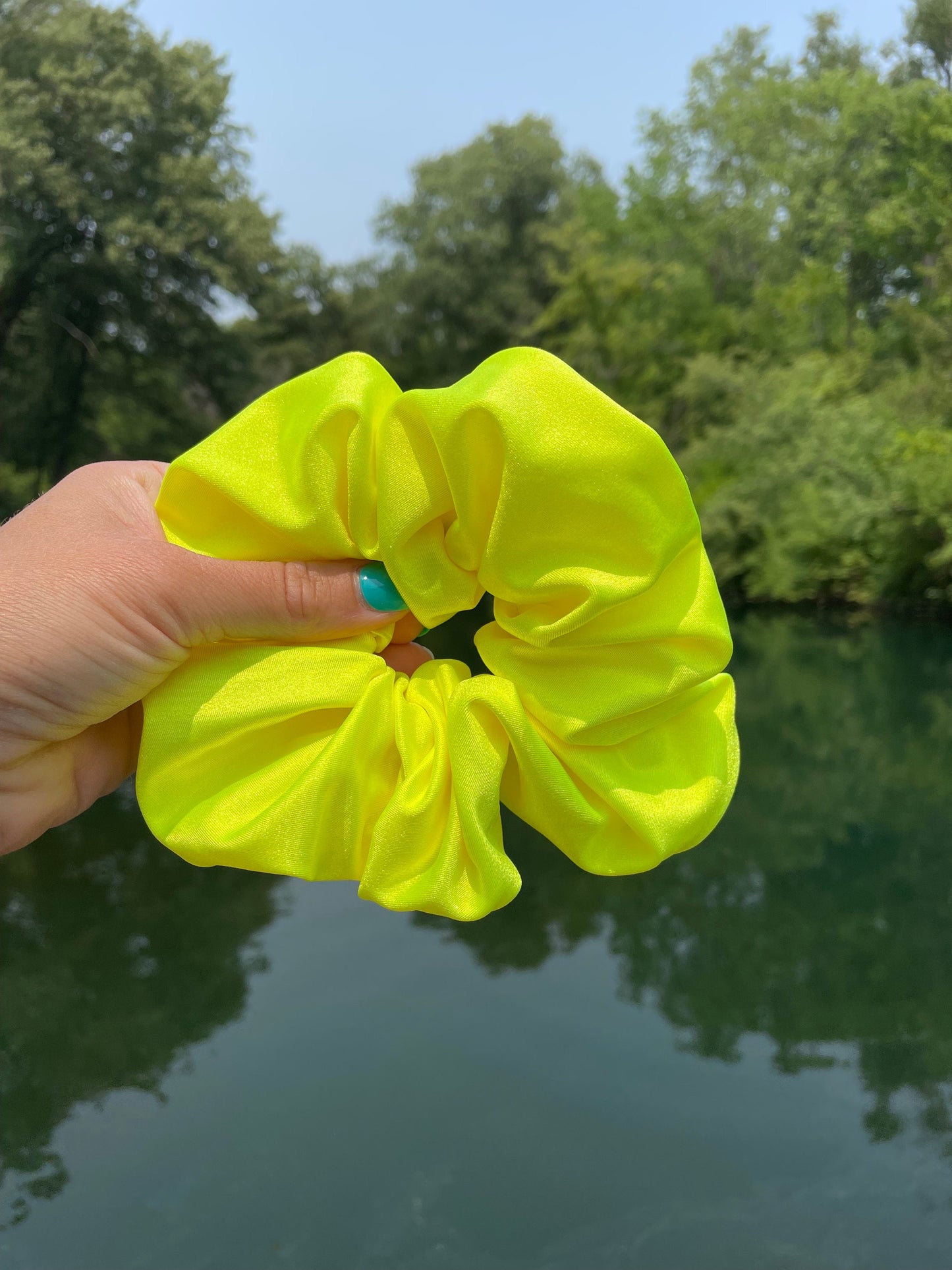 Neon Yellow Swim Scrunchie