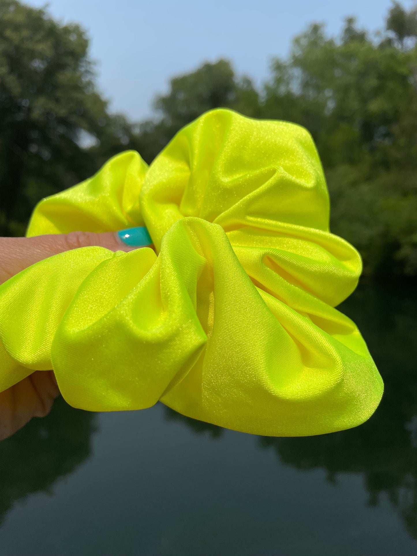 Neon Yellow Swim Scrunchie