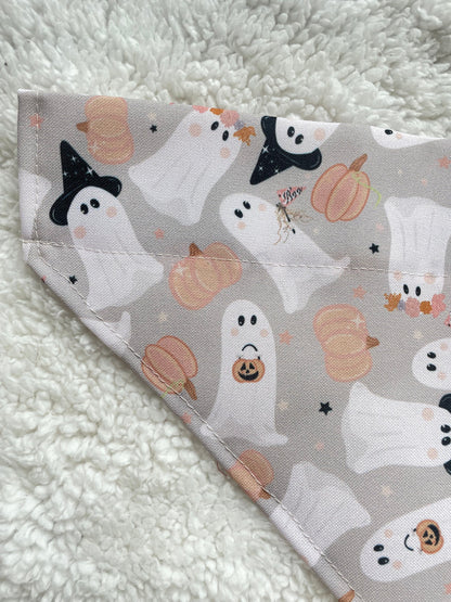 Ghosts Dog Bandana, Over the Collar Holiday Dog Bandanas, Fall Bandanas,  Brynnbands, Dog Bandannas