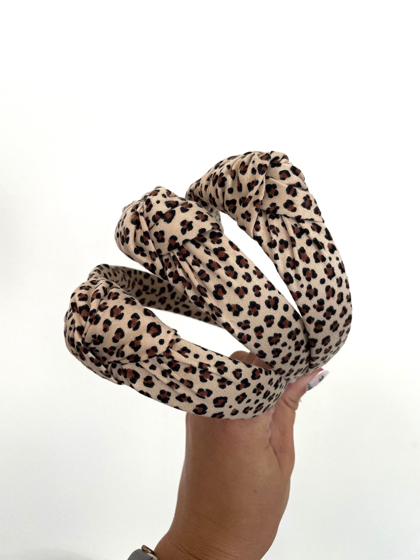 Cheetah top Knot, Animal Print Headband,Fall Headband, Brynnbands, Hard Headband, Knotted Headband, Fall Hair