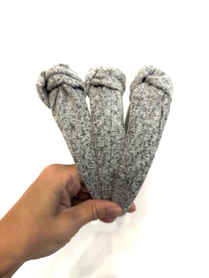 Grey Sweater Top Knot