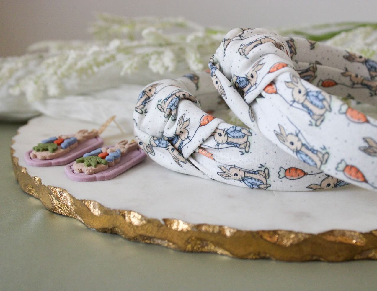 Peter Rabbit  Headband, Hard Headband, Easter Headband, Bunny Headband, Brynnbands