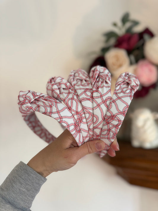 Baseball Seams Top Knot, Baseball Headband, Spring Headband, Brynnbands, Hard Headband, Knotted Headband, Baseball Mama, Headband