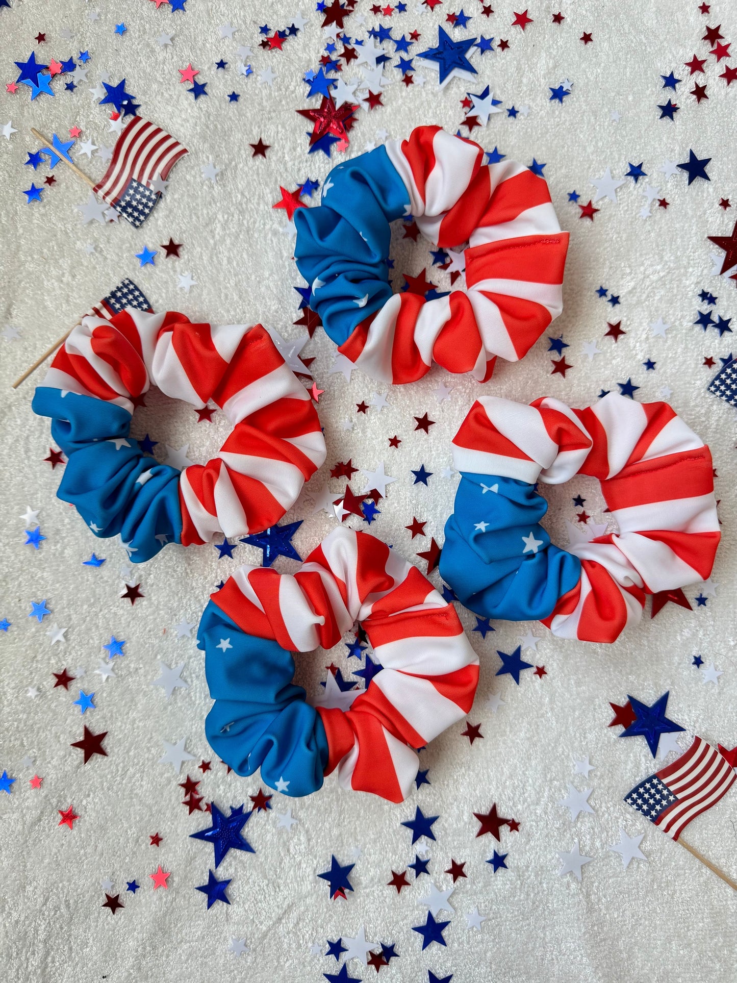 4th of July Scrunchie: Oversized Patriotic Hair Tie