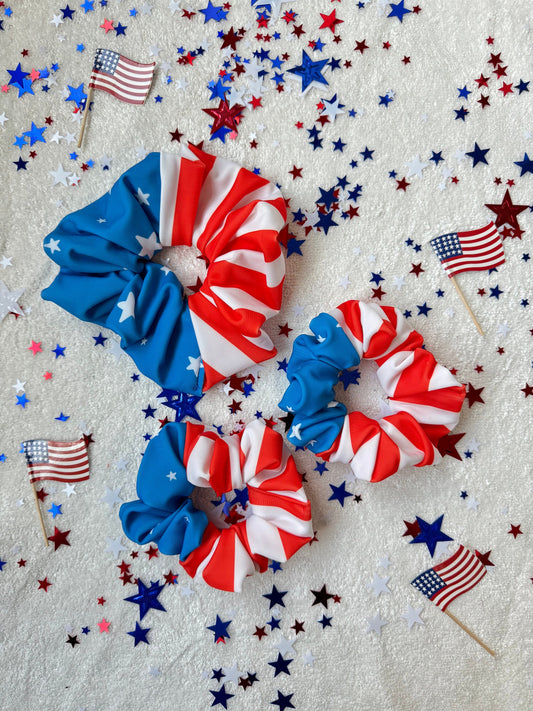 4th of July Scrunchie: Oversized Patriotic Hair Tie