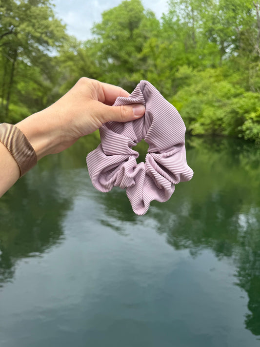 Purple Ribbed SWIM Scrunchie, Oversized Scrunchie, Jumbo Scrunchie, Brynnbands,, 90s Scrunchie, Pool Scrunchie