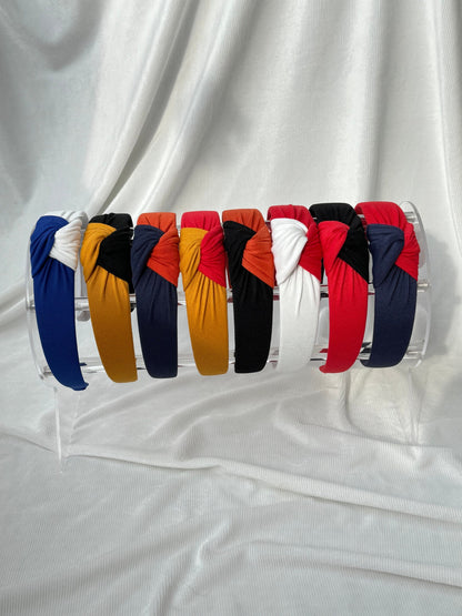 Custom School Spirit Top Knot Headband, Double Sided Colors