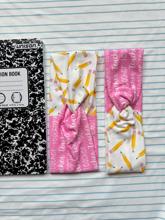 Teacher Appreciation Turban Headband: Soft Stretchy Fabric
