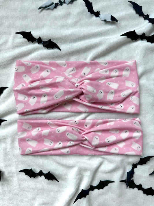 Pink Ghosts Halloween Turban