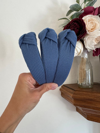 Blue Thermal Top Knot