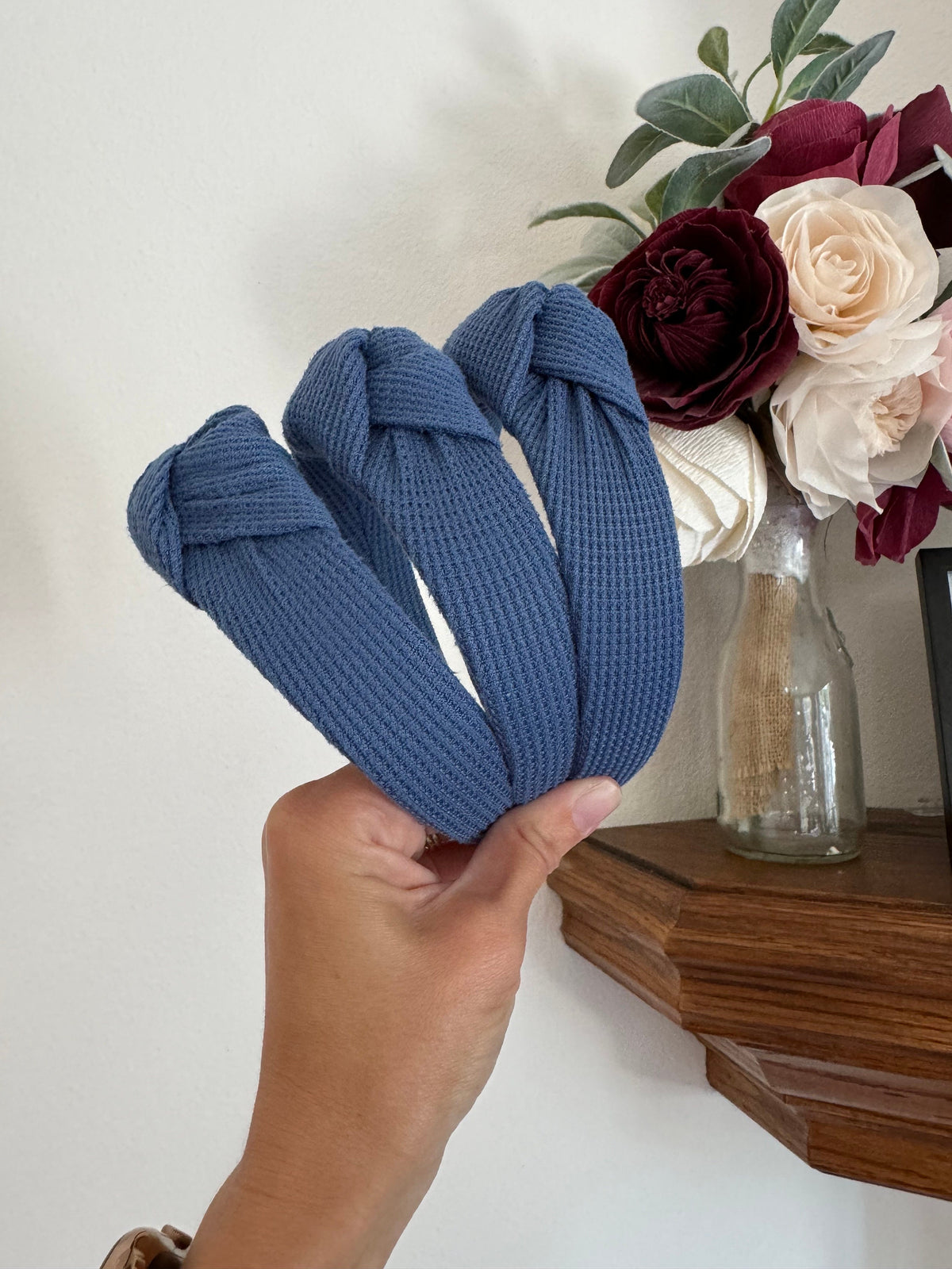 Blue Thermal Top Knot