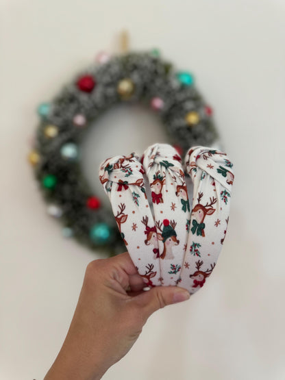 Reindeer Top Knot Headband