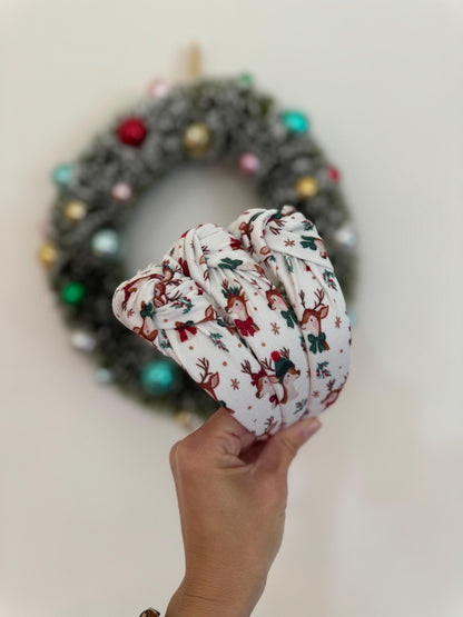 Reindeer Top Knot Headband