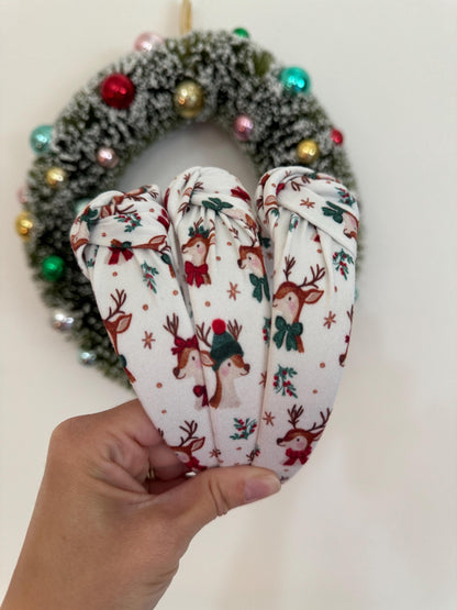 Reindeer Top Knot Headband