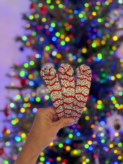 Sprinkle Christmas Tree Cakes Top Knot Headband, holiday headband, Hard Headband Christmas  Headband, Bendable Headband, Brynnbands