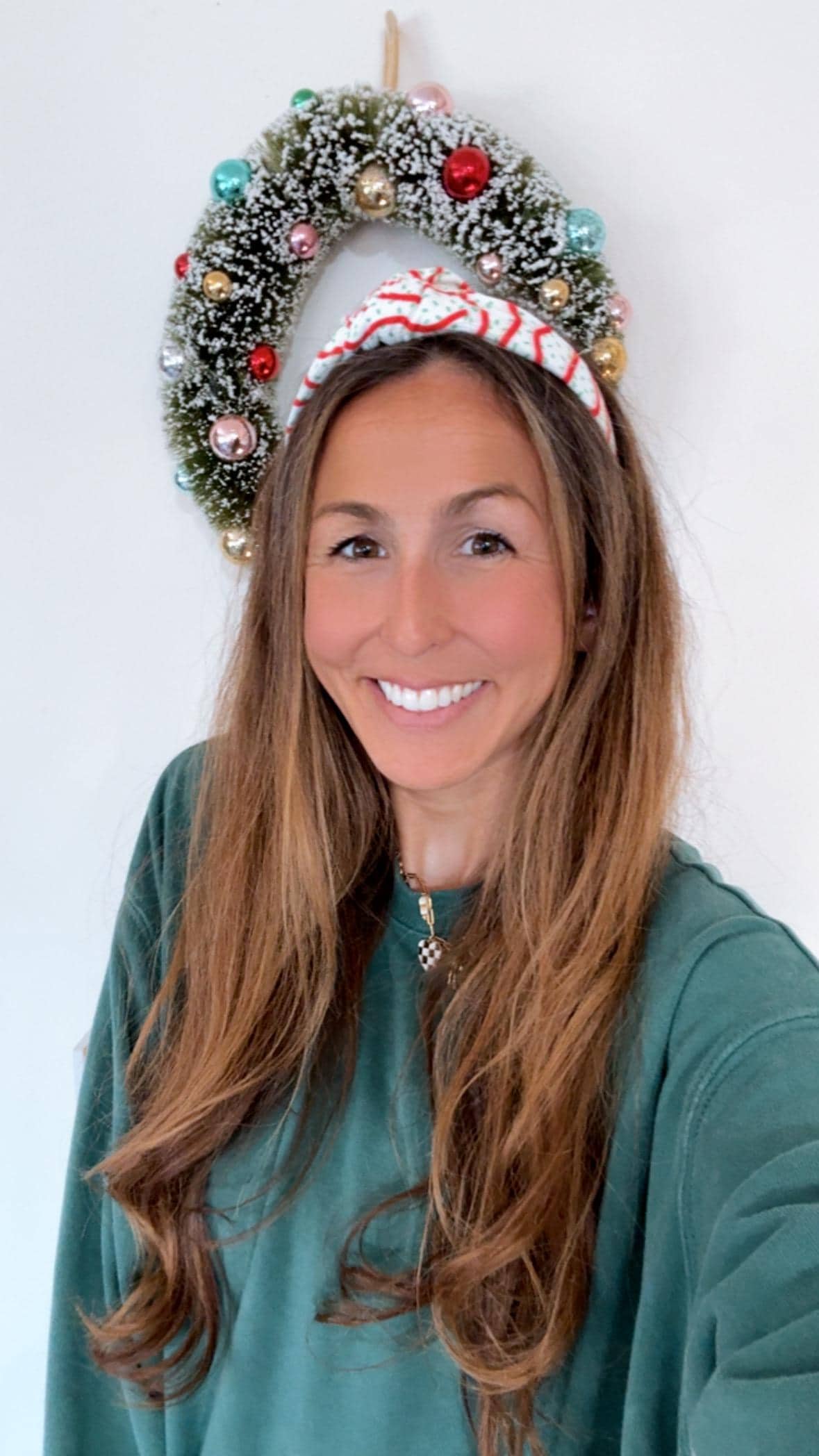 Christmas Tree Cake Headband: Bendable Holiday Top Knot