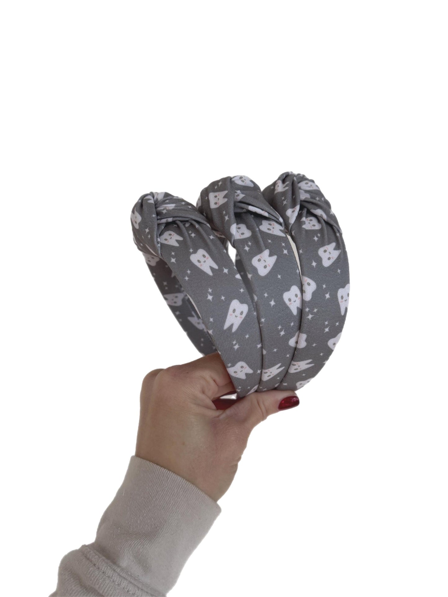 Tooth Print Knotted Headband - Brynnbands Handmade Top Knot