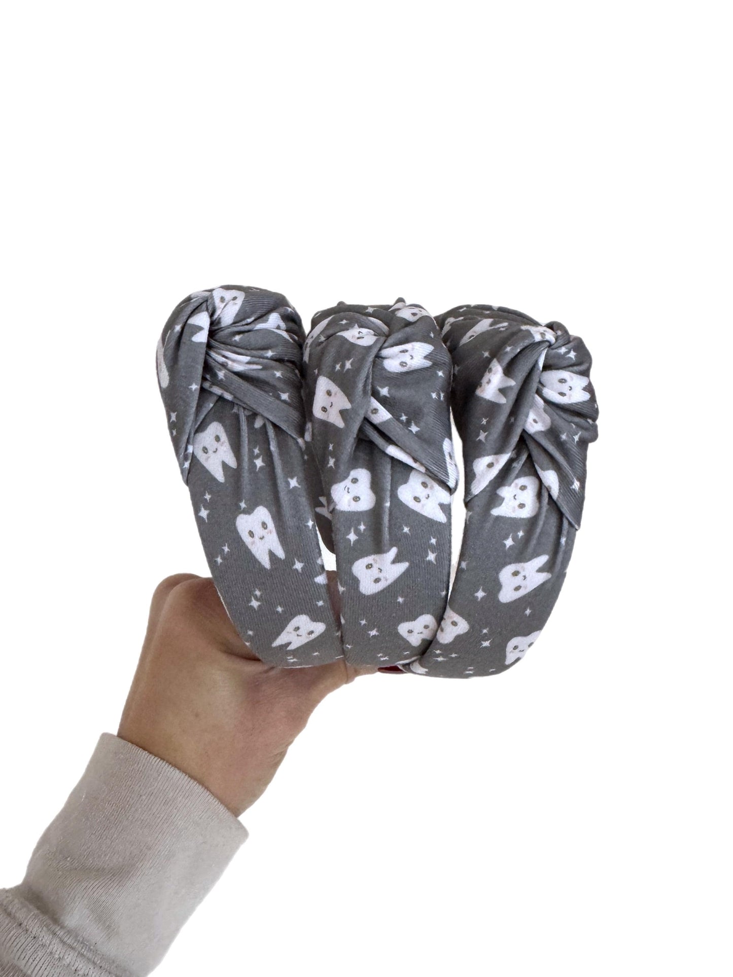Tooth Print Knotted Headband - Brynnbands Handmade Top Knot