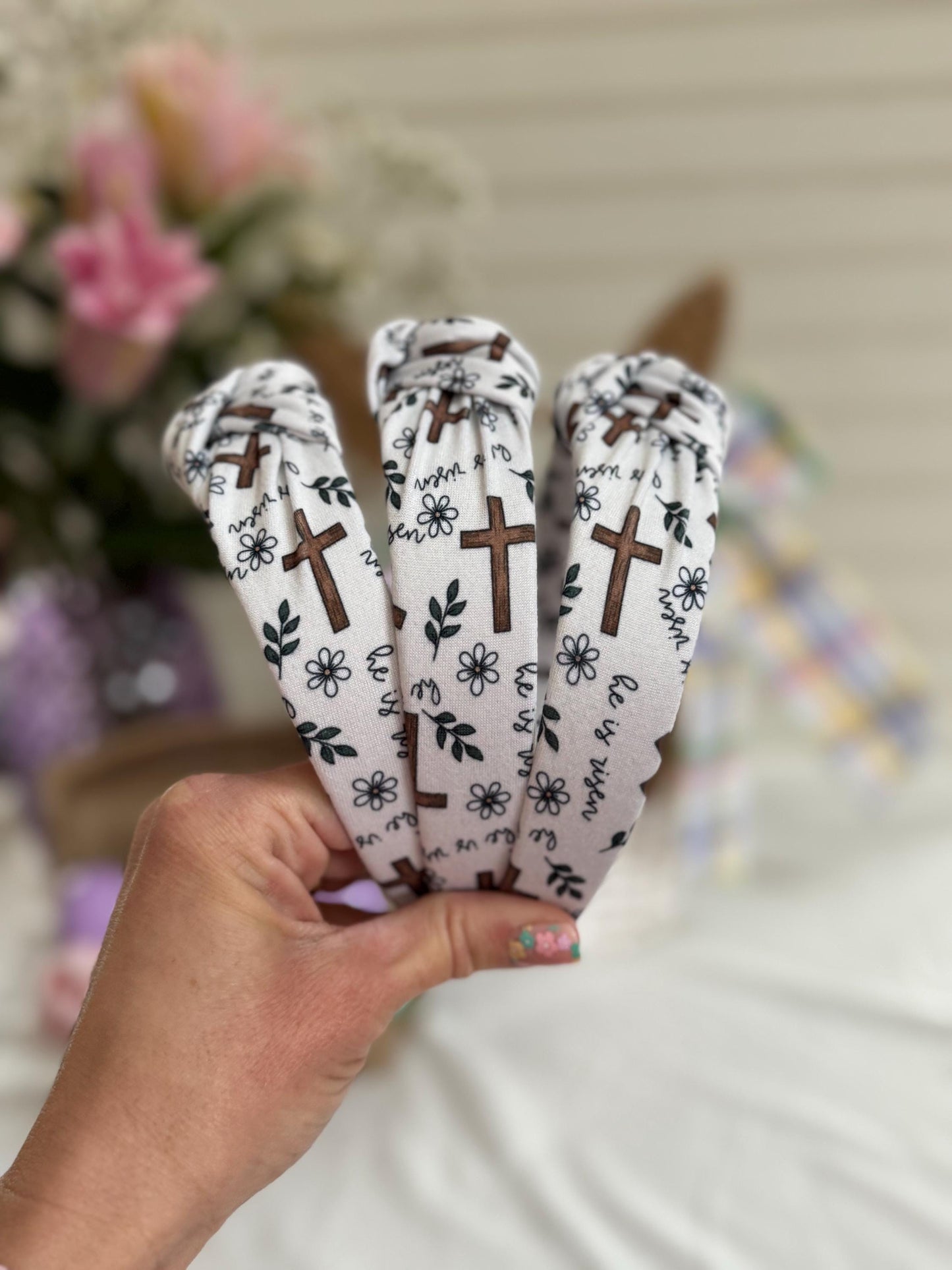Easter Crosses Headband, Hard Headband, Easter Headband, Easter Basket Gifts, Hard Headband, Brynnbands