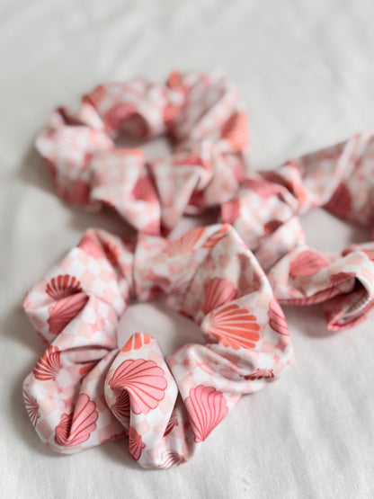 Seashells SWIM Scrunchie, Pool Scrunchie, Swimsuit Scrunchie, Water Scrunchie, Water Absorbent Scrunchie, Brynnbands,