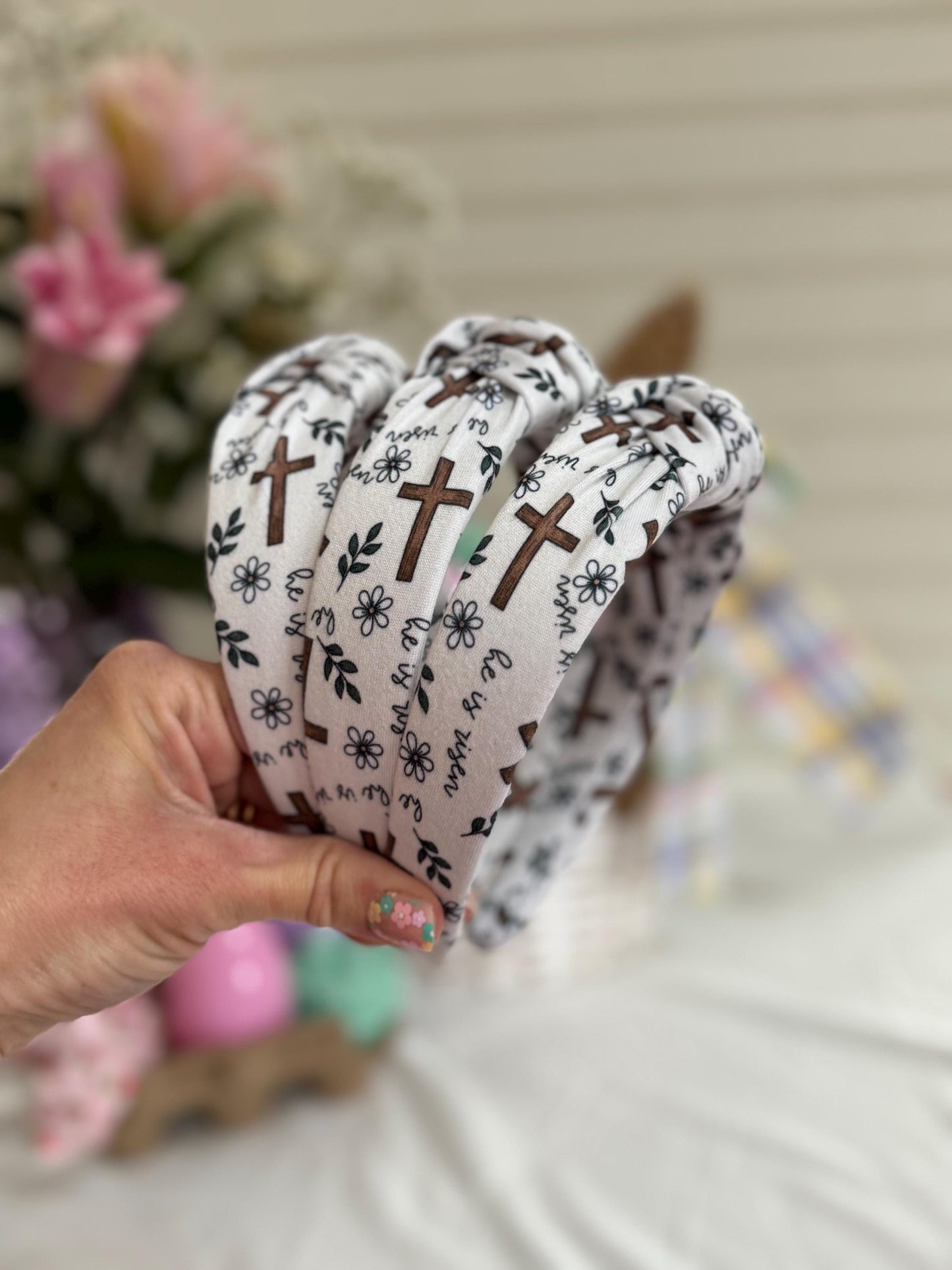 Easter Crosses Headband, Hard Headband, Easter Headband, Easter Basket Gifts, Hard Headband, Brynnbands
