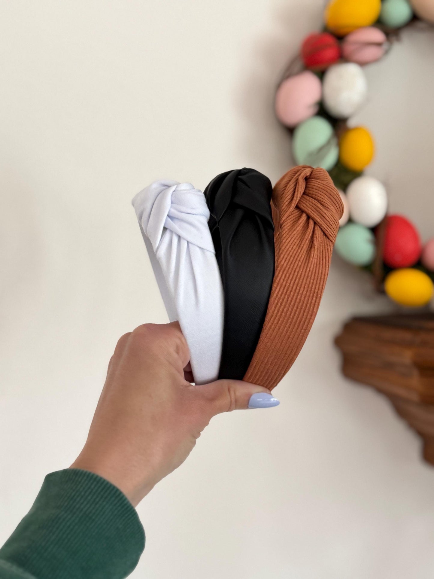 Knotted Hard Headband: Neutral Women's Headband
