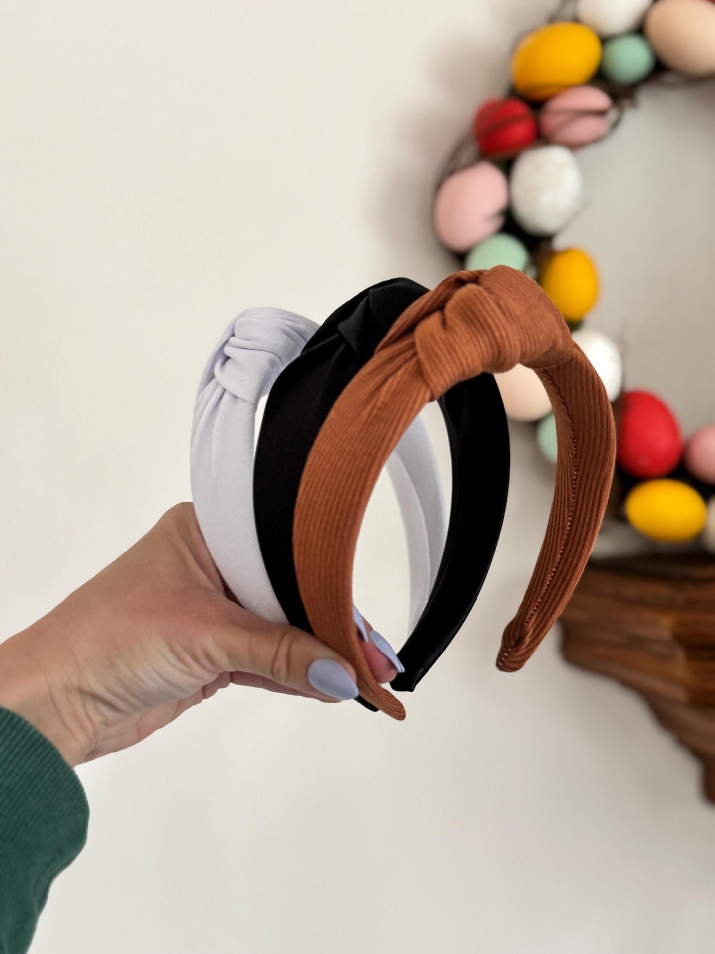 Knotted Hard Headband: Neutral Women's Headband