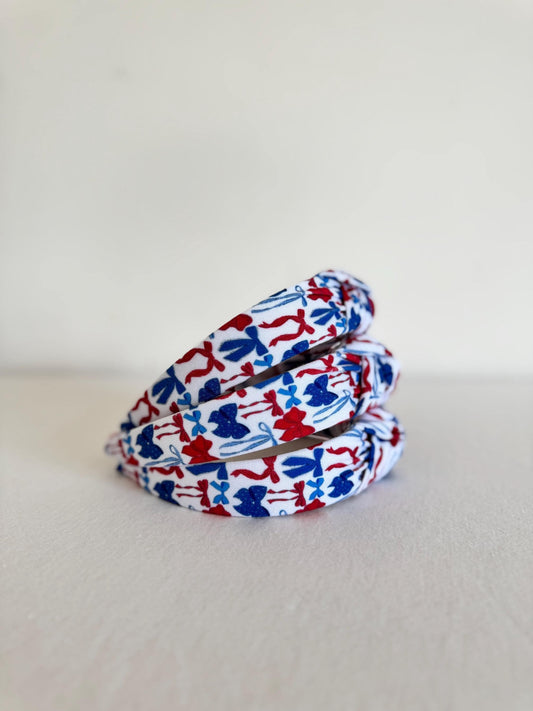 Betsy Ross Bows Headband, Hard Headband , Hair Headband , Patriotic Headband, Brynnbands, 4th of July
