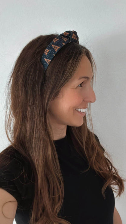 Hawks Top Knot Headband: School Spirit Knotted Hair Accessory