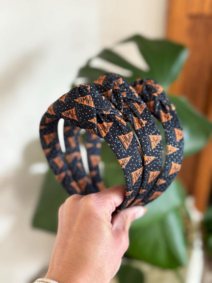 Hawks Top Knot Headband: School Spirit Knotted Hair Accessory