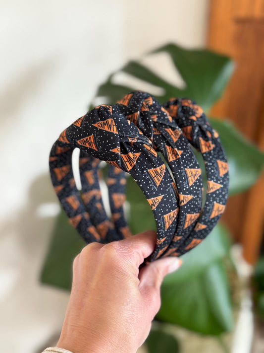 Hawks Top Knot Headband: School Spirit Knotted Hair Accessory
