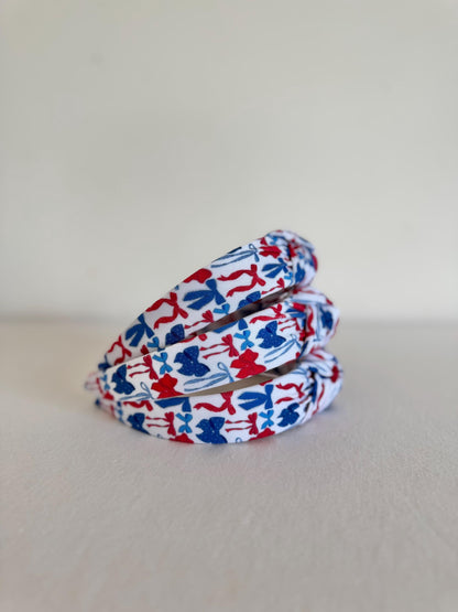 Betsy Ross Bows Headband, Hard Headband , Hair Headband , Patriotic Headband, Brynnbands, 4th of July