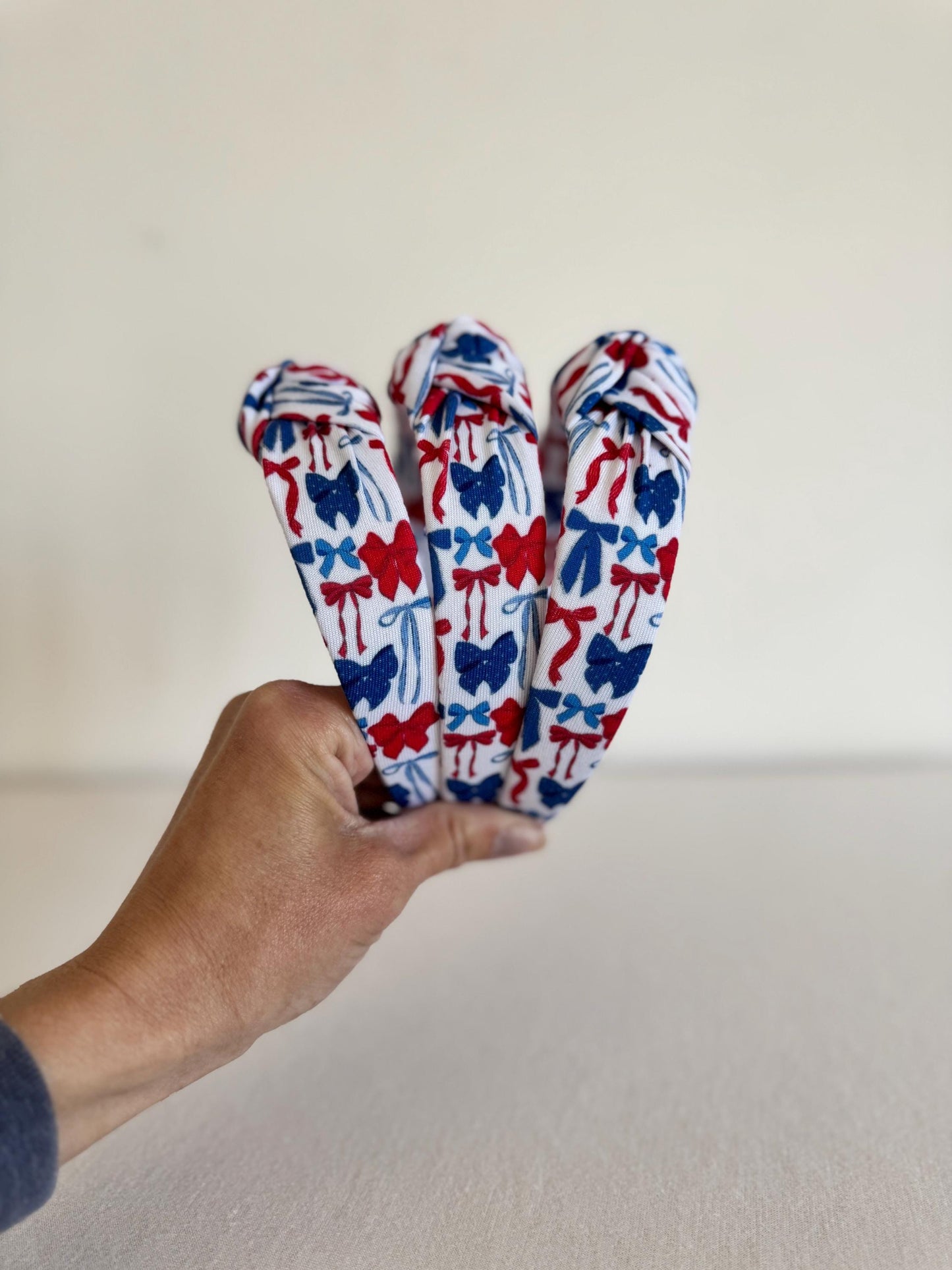 Betsy Ross Bows Headband, Hard Headband , Hair Headband , Patriotic Headband, Brynnbands, 4th of July